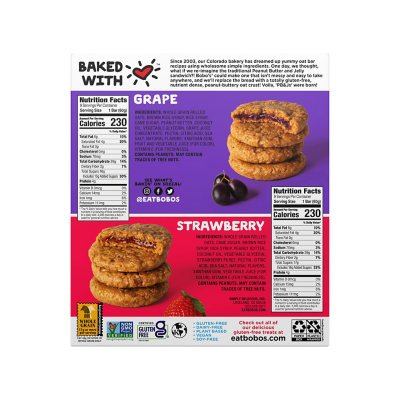 Bobo's PB&J Oat Snacks, Variety Pack 18 pk.