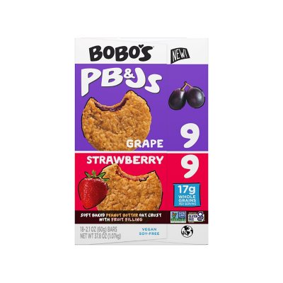 Bobo's PB&J Oat Snacks, Variety Pack 18 pk.