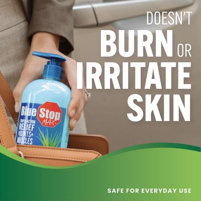 Blue Stop Max Massage Gel for Body Aches, 16 fl. oz.