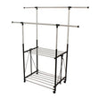 Greenway Stainless-Steel Collapsible Double-Bar Garment Rack