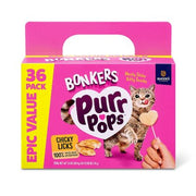 BONKERS Purrpops, Freeze Dried Chicken Flavored Lollipop Cat Treats, 36 pk.