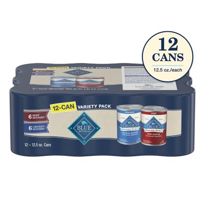 Blue Buffalo Homestyle Recipes Variety Pack, Adult Wet Dog Food, 12 ct., 12.5 oz.