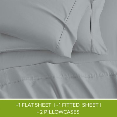 Organic Cotton Brushed Percale Cool and Breathable Sheet Set & Pillowcases, Choose Size and Color