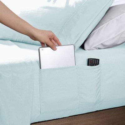 Swift Home Smart Sheet Set With 8" Side Storage Pockets, Choose Size and Color