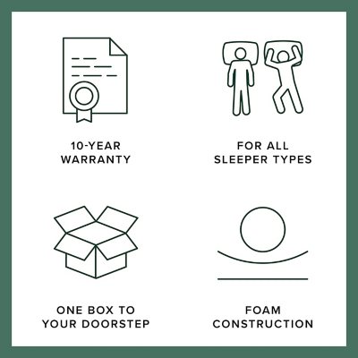 ZINUS Night Therapy 12" Medium Memory Foam Mattress