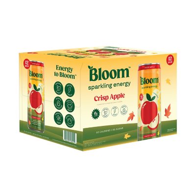 Bloom Sparkling Energy, Crisp Apple, 12 fl. oz., 12 pk.