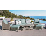 Abbyson Rowan 6-Piece Seating Set with Sunbrella Fabric