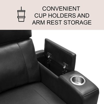 Mason Power Theatre Recliner with Power Adjustable Headrest, Assorted Colors