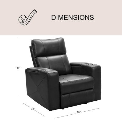 Mason Power Theatre Recliner with Power Adjustable Headrest, Assorted Colors