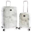 Bebe Lilah 2-Piece Hardside Luggage Set, Silver Marble