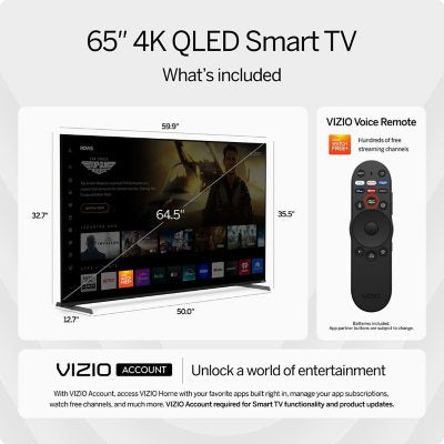 VIZIO 65" Class Quantum Pro QLED Smart TV