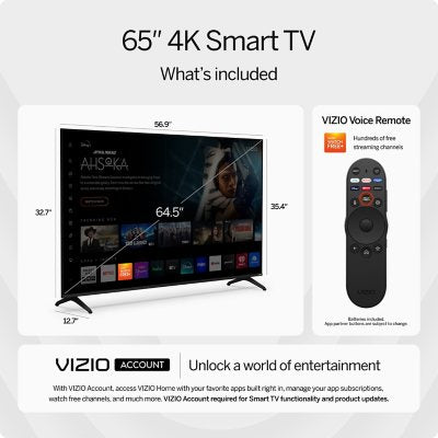 VIZIO 65" Class 4K LED Smart TV