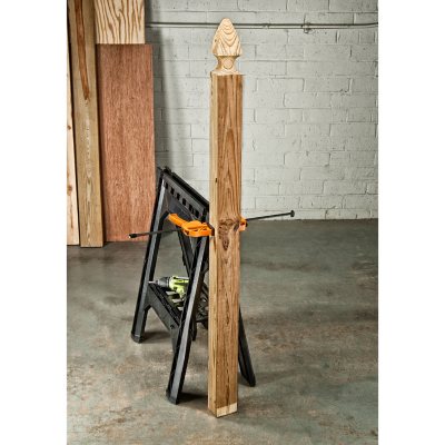 Worx Clamping Sawhorse Pair with Bar Clamps, Built-in Shelf, Cord Hooks