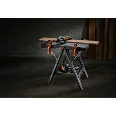 Worx Pegasus Folding Work Table and Sawhorse with Clamps