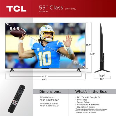 TCL 55Ã¢ÂÂ Class Ã¢ÂÂ S470G Series Ã¢ÂÂ UHD 4K LED HDR with Google Smart TV