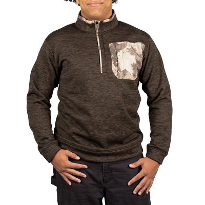 Habit Men’s Snap Front Fleece Pullover with Scent-Factor, Assorted Colors