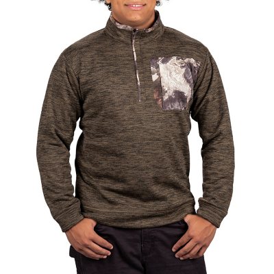 Habit Men’s Snap Front Fleece Pullover with Scent-Factor, Assorted Colors