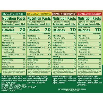 GoGo SqueeZ Organic Variety Pack, 3.2 oz., 24 ct.