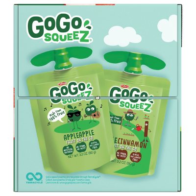 GoGo SqueeZ Applesauce, Apple, Cinnamon, Strawberry and GIMME Five, 3.2 oz., 32 ct.