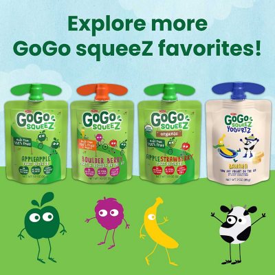 GoGo Squeez Yogurtz Strawberry and Strawberry Banana, 20 ct.