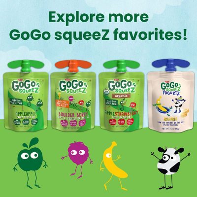 GoGo SqueeZ Fruit & VeggieZ Applesauce Pouches, 3.2 oz., 24 ct.