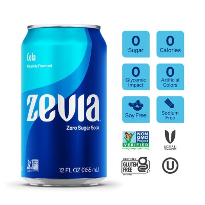 Zevia Zero Sugar Soda Variety Pack 12 fl. oz., 24 pk.
