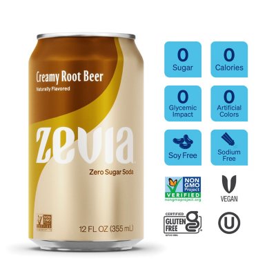 Zevia Zero Sugar Soda Variety Pack 12 fl. oz., 24 pk.