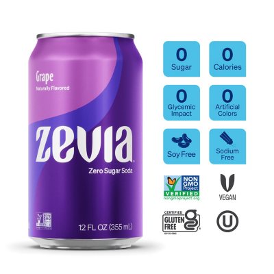 Zevia Zero Sugar Soda Variety Pack 12 fl. oz., 24 pk.