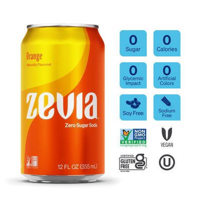 Zevia Zero Sugar Soda Variety Pack 12 fl. oz., 24 pk.