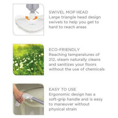 True & Tidy STM-300 Multi-Surface Steam Mop, 1300 Watt