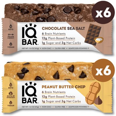 IQBAR Plant Protein Bar Variety Pack, 12 pk.