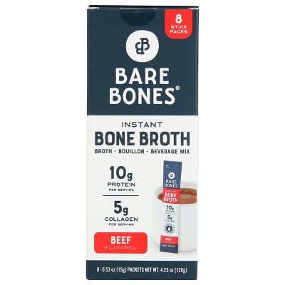 Bare Bones Instant Beef Bone Broth Sticks, 4.23 oz., 8 ct.