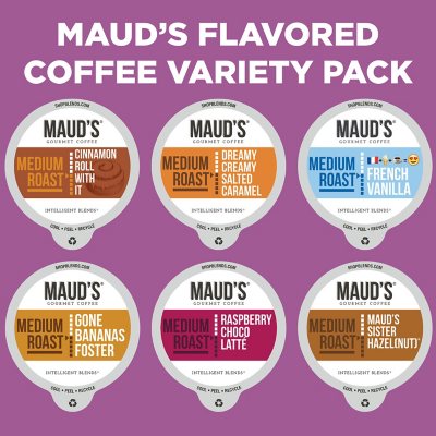 Maud's Gourmet 100% Arabica Coffee Single Serve Pods, Variety Pack 72 ct.