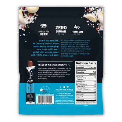 Country Archer Original Mini Beef Sticks, 0.5 oz, 24 pk.