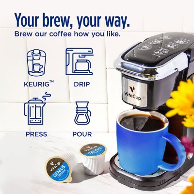 VitaCup Medium-Dark Roast Single Serve Coffee Pods, Genius Blend 60 ct.