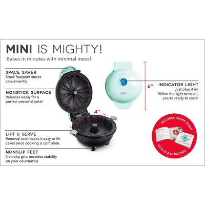 DASH Mini Bundt Cake Maker Machine for Kid-Friendly Breakfast, Snacks, Desserts & More with Non-stick Surface