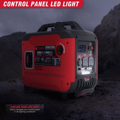 A-iPower Portable Inverter Generator, 2300-Watt CO Sensor, Light-Weight With Telescopic Handle And Wheels