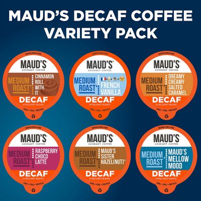 Maud's Decaf Gourmet Coffee Single Serve Cups, Variety Pack 72 ct.