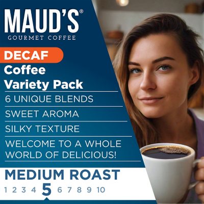 Maud's Decaf Gourmet Coffee Single Serve Cups, Variety Pack 72 ct.