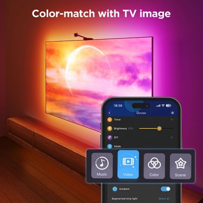 Govee Smart TV Backlight 3S, TVs 75-85 inches