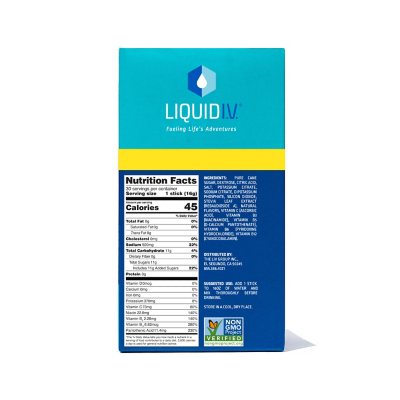 Liquid I.V. Hydration Multiplier Electrolyte Drink Mix, Lemon Lime, 30 ct.
