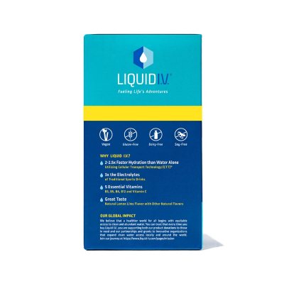 Liquid I.V. Hydration Multiplier Electrolyte Drink Mix, Lemon Lime, 30 ct.