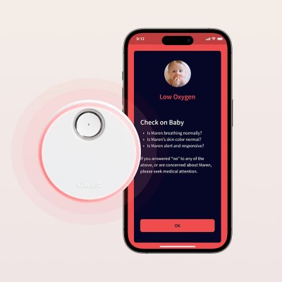 Owlet Dream Duo 2 Baby Sleep Monitor with Travel Case & White Sleeper