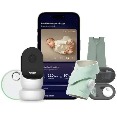 Owlet Dream Duo Deluxe Bundle, Travel Case and Size 2 Sleeper
