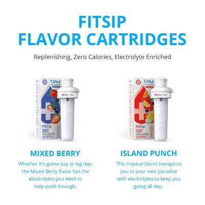 Cirkul 22-oz. Plastic Water Bottle Starter Kit With Blue Lid + 6 Flavor Cartridges