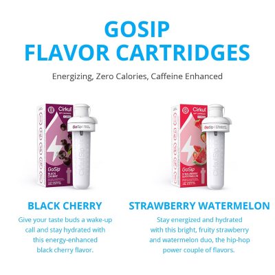 Cirkul 22-oz. Plastic Water Bottle Starter Kit With Blue Lid + 6 Flavor Cartridges