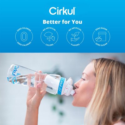 Cirkul 22-oz. Plastic Water Bottle Starter Kit With Blue Lid + 6 Flavor Cartridges