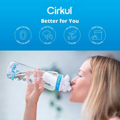 Cirkul 22-oz. Plastic Water Bottle Starter Kit With Blue Lid + 6 Flavor Cartridges