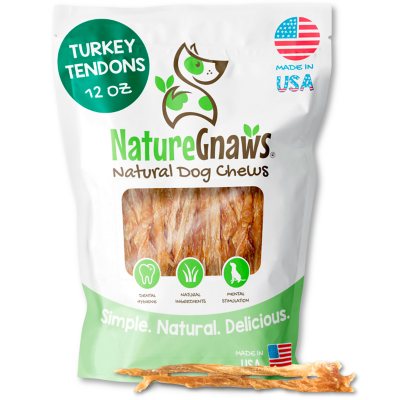 Nature Gnaws, USA Turkey Tendons Natural Dog Chews, 12 oz.