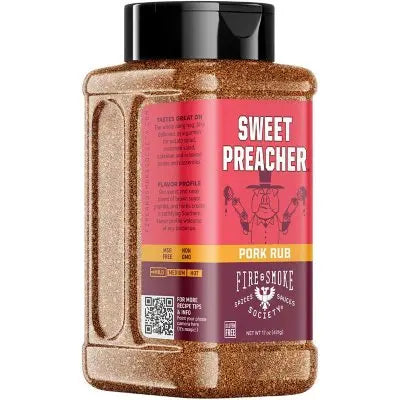 Fire And Smoke Society Sweet Preacher BBQ Rub, 17 oz.